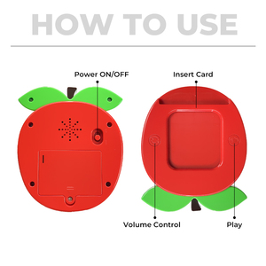 112 cartes flash parlantes avec lecteur, design en forme de pomme, machine à cartes flash audio pour enfants, matériel d'apprentissage pour <span class=keywords><strong>l</strong></span>'autisme - Product Image 6