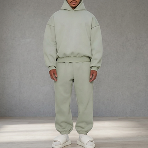 Conjunto Deportivo de 2 Piezas para Hombre, Sudadera con Capucha y Pantalones de Felpa, Ropa de Invierno de Lujo en Varios Colores, Transpirable, de Algodón - Product Image 3