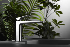 Chrome-Plated Single-Handle Basin Faucet - Modern Sleek Design <b>for</b> Bathroom Vanity - Product Image 5