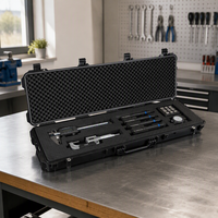 Boîtier de protection en plastique étanche IP67 avec mousse EVA personnalisable, fermeture sécurisée à clipser, capacité de 85 L pour le rangement d'outils et les voyages