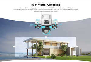 Cámara IP PTZ de seguridad inalámbrica para el hogar de 6MP, Red de tarjeta Sim 4G, cámara inteligente CCTV con alarma de sonido de sirena - Product Image 2