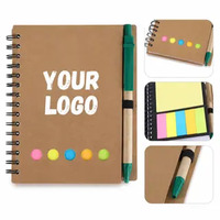 Carnet à spirale promotionnel personnalisé avec logo et stylo, pages lignées, carnet publicitaire en spirale, fabrication en usine
