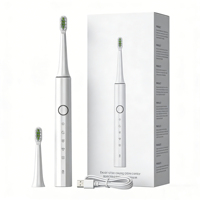 Brosse à dents électrique sonique rechargeable la plus vendue, longue autonomie, étanche IPX7, poils souples, brosse buccale pour voyage et extérieur