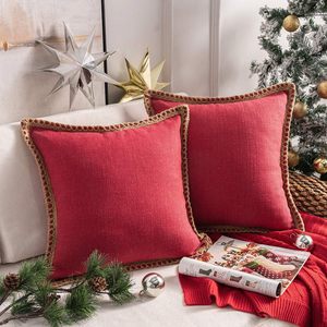 <span class=keywords><strong>Fundas</strong></span> <span class=keywords><strong>De</strong></span> Almohada decorativas <span class=keywords><strong>de</strong></span> granja, funda <span class=keywords><strong>de</strong></span> cojín nórdico con bordes a medida recortados <span class=keywords><strong>de</strong></span> <span class=keywords><strong>lino</strong></span> <span class=keywords><strong>de</strong></span> arpillera - Product Image 4