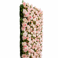 Stock local aux États-Unis, vente en gros de murs de fleurs artificielles rose poudré pour la décoration de mariages et les entreprises de location d'événements