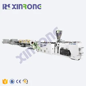 Xinrongplas high speed PVC pipe manufacturing machine with high capacity PVC16-630mm pipe making line