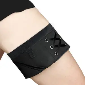 Quick Pull Outdoor Concealed Elastic Leggings hide Elastic Waist Belt Tactical Cell Phone Holster Pouch