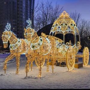 Iluminación LED Personalizada IP65 Impermeable 3D con Forma de Carruaje, Multicolor, para Decoración Navideña en Interiores/Exteriores - Product Image 1