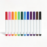 Stylos à eau lavables de 12 couleurs, marqueurs lavables, kit de papeterie adorable pour le dessin, ensemble cadeau promotionnel