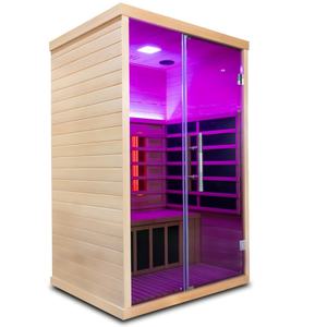Sauna Infrarroja Certificada por SAA, Sauna Infrarroja para el Hogar, Sauna Infrarroja Combinada para 2 Personas con <span class=keywords><strong>Terapia</strong></span> <span class=keywords><strong>de</strong></span> Luz Roja - Product Image 2