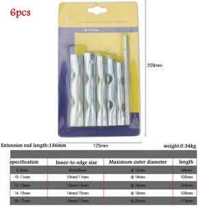 6/7/10PC 8-19mm 6-22mm Metric Tubular Box <strong>Wrench</strong> <strong>Set</strong> <strong>Tube</strong> Bar Spark-Plug Spanner for Automotive Plumb Repair Steel Double Ended - Product Image 3