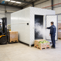 Unidad Interior de Evaporador para Cuarto Frío de 50 Toneladas con Compresor Sanyo y Bomba de Engranajes para Sistema de Refrigeración de Cámara Frigorífica
