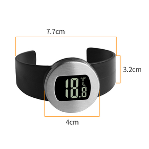 Thermomètre numérique pour bouteille de vin rouge, champagne et biberon, design classique, avec écran LCD et plaque en acier inoxydable - Product Image 2