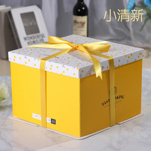 Scatola <span class=keywords><strong>di</strong></span> <span class=keywords><strong>torta</strong></span> regalo <span class=keywords><strong>di</strong></span> <span class=keywords><strong>compleanno</strong></span> personalizzata personalizzata augura scatole <span class=keywords><strong>di</strong></span> imballaggio <span class=keywords><strong>con</strong></span> nastro per la <span class=keywords><strong>torta</strong></span> - Product Image 5