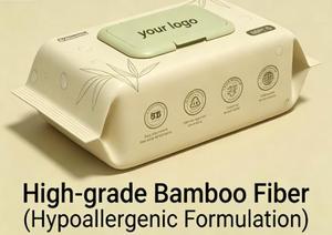 Lingettes pour bébé OEM ODM en eau pure, lingettes douces biodégradables sans alcool en fibres végétales naturelles pour les soins quotidiens, vente en gros - Product Image 3