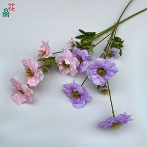 Fabricante de Flores Artificiales, Flor de Caléndula de Seda de 6 Cabezas, Decoración Realista para Bodas, Venta al por Mayor para Comercio Exterior - Product Image 2