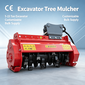 Broyeur forestier <span class=keywords><strong>hydraulique</strong></span> monté sur excavatrice, tendance du moment, pour le défrichement forestier, certifié CE - Product Image 5