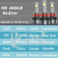Ampoules LED pour voiture IKAS Factory, 40000LM, super lumineuses, ampoules LED auto H4 H7 H11 9005, ampoule de phare LED 75W 150W, ampoules LED Canbus H13