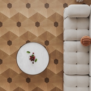 Plancher en bois d'ingénierie multicouche assemblé en parallélogramme à double orthographe, 100% chêne blanc européen - Product Image 3
