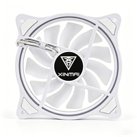 Ventilateurs de refroidissement pour PC gamer, haute qualité, personnalisés, 12 cm, RGB blanc, pour boîtier PC