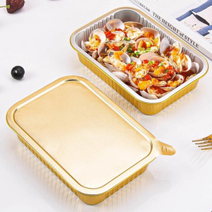 UAE Market Disposable Two <strong>Compartment</strong> <strong>Aluminum</strong> <strong>Foil</strong> Container <strong>Foil</strong> <strong>Trays</strong> 2181 3141 2232 Customizable - Product Image 2