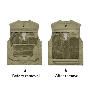 سترة عمل بشعار مخصص للرجال عمل مصور بضائع مع سترة متعددة الجيوب - Product Image 5