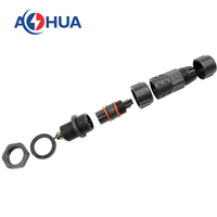 AOHUA boîte de jonction fil électrique cloison fil électrique étanche mâle femelle connecteur de panneau à 2 broches