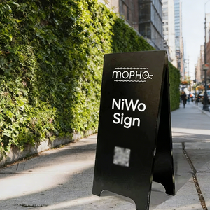 Panneau publicitaire <span class=keywords><strong>en</strong></span> acier inoxydable <span class=keywords><strong>en</strong></span> forme de A pour extérieur, café, boutique, restaurant, devanture de magasin, <span class=keywords><strong>trottoir</strong></span>, panneau durable - Product Image 6