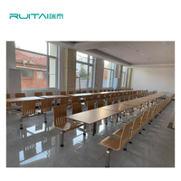 RUITAI-Ensemble table et chaises empilables de cafétéria, design ergonomique pour l'école et la cantine des employés, solution peu encombrante