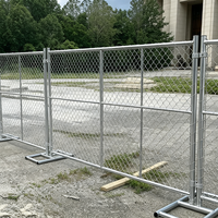 Clôture temporaire à maillons de chaîne galvanisée, barrière de sécurité pour festivals et concerts, clôture temporaire américaine
