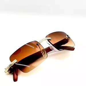 New Trendy Goggles Unisex Eyeglasses Studded With Moissanite Diamonds Ideal for Everyday Wear new Designer Luxury <b>Sunglasses</b> - Product Image 1