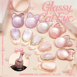 Vernis à ongles gel UV 3 en 1 Hema Free Nude Glassy Cateye avec 20 couleurs effet œil de chat, adhérence forte pour salon, art des ongles naturel - Product Image 1