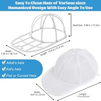 Ensemble de sacs de lavage en maille pour casquettes de baseball, pour machine à laver, lave-vaisselle et rangement de salle de bain