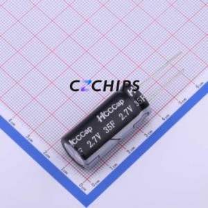 Supercondensateur 2,7 V-35 F, composant traversant (THT), P=7,5 mm, condensateur 35 F -10 %~+30 %, 2,7 V, 50 µA@72 heures - Product Image 1