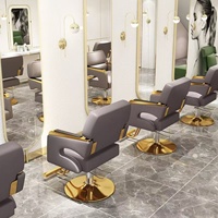 Silla de Peluquería Moderna con Elevación, Silla de Salón de Belleza para Mujeres, Silla Profesional de Peluquería, Barbería