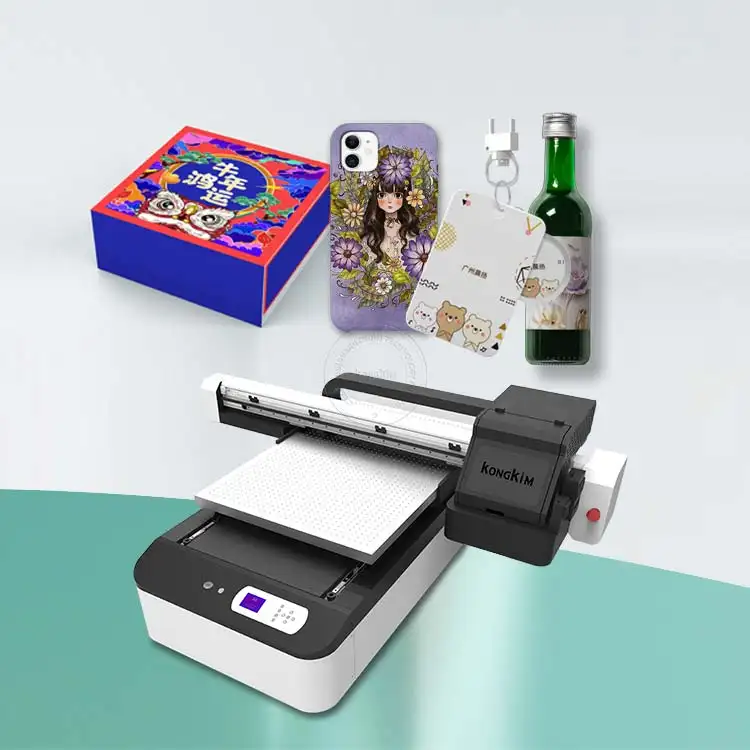 Impressora 3D UV para chapa de metal, PVC, madeira, acrílico, copo, cristal, etiqueta, máquina de impressão digital Dtf A1