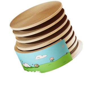 Cuccia Rotonda Profonda per Gatti con Tiragraffi, Resistente e Facile da Pulire, Giocattolo Multifunzionale per Gatti Utilizzabile Tutto l'Anno - Product Image 1