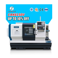 Mini tour CNC horizontal CAK6150V robuste avec banc en fonte et commande FANUC