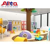 ALITA Mignonne Cabane d'Enfants en Contreplaqué et Tuyaux Galvanisés pour Jeu d'Imitation en Intérieur, Taille Personnalisée, Capacité 100 Personnes