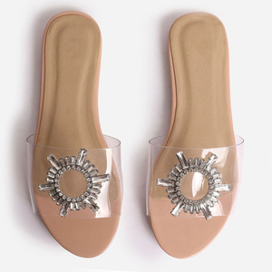 <span class=keywords><strong>Sandales</strong></span> <span class=keywords><strong>plates</strong></span> en cristal pour femmes, chaussures ouvertes, transparentes, <span class=keywords><strong>plates</strong></span>, décontractées, en PVC, collection été - Product Image 4
