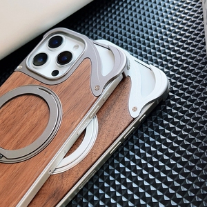 Étui de téléphone portable magnétique imperméable et résistant aux chocs en <span class=keywords><strong>bois</strong></span> haut de gamme pour 17 16 15 14 13 12 <span class=keywords><strong>11</strong></span> <span class=keywords><strong>Pro</strong></span> Max Plus (Ins - Product Image 3