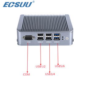 PC industriel embarqué sans ventilateur J1900 avec double sortie d'affichage USB6 <span class=keywords><strong>COM1</strong></span> DC12V pour le contrôle de ligne de production et les systèmes de contrôle d'accès - Product Image 4