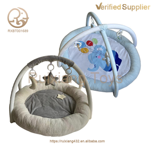 Activité enfant fourni en usine Gym coton doux animaux hochet <span class=keywords><strong>sol</strong></span> lavable pas cher bébé <span class=keywords><strong>tapis</strong></span> <span class=keywords><strong>de</strong></span> jeu éducatif et musical - Product Image 5