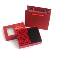 Collier personnalisé pour mariage et anniversaire, bijoux recyclables, soins de la peau, coffret cadeau pour fille, fleur de safran et rose, boîtes et sacs en papier d'emballage