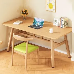 Juego de Mesa de Comedor Rectangular de Madera Moderna con <span class=keywords><strong>4</strong></span> Sillas, para Apartamentos Pequeños, Restaurantes, Hogar, Comercial, Estilo Minimalista - Product Image 3