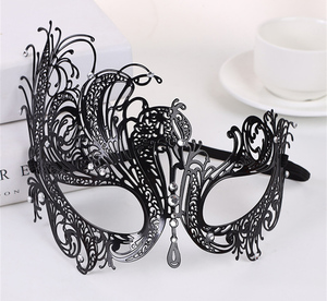 Black Metal Half Face Eye Grappig Feest Masker Voor Prom Party Carnaval Vakantie Maskerade Venetiaanse Kostuum Cosplay Halloween Masker - Product Image 3