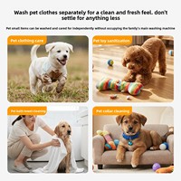 Laveuse pour animaux de compagnie en PP, puissante, tout-en-un, avec fonction lavage et essorage, laveuse à carrousel dédiée pour nettoyer les vêtements de chiens et de chats