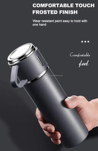 500ml đôi-tường nhiệt Mug Bộ quà tặng trà cup 304 thép không gỉ Tumbler với 2 thêm cốc nước chai xách tay chân không <span class=keywords><strong>Flask</strong></span> - Product Image 6