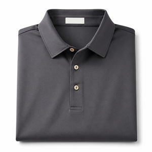 Chemises polo décontractées brodées anti-rides de haute qualité en gros avec logo personnalisé pour hommes - Product Image 1