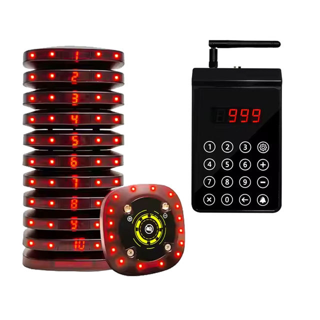 CATEL 2025 New Wireless Restaurant Queuing System - 10 LED Display Pagers for Queue Management